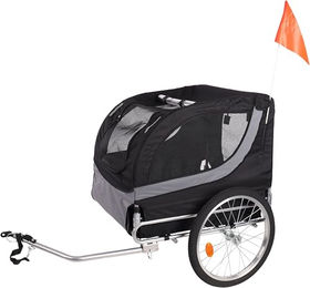Flamingo Fahrradanhänger Tybalt Schwarz/Grau – Bild 1 von 6