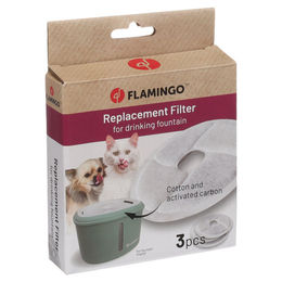 Produktbild von Flamingo Filter für Wasserautomat Finto rund weiß - 3 Stück