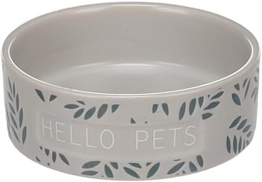 Produktbild von Flamingo Fress- und Trinknapf Hamster Leafs Rund Grau - 100 ml