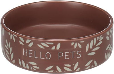 Produktbild von Flamingo Fress- und Trinknapf Kaninchen Leafs Rund Braun - 330 ml