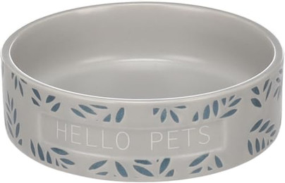 Produktbild von Flamingo Fress- und Trinknapf Leafs rund grau - 200 ml