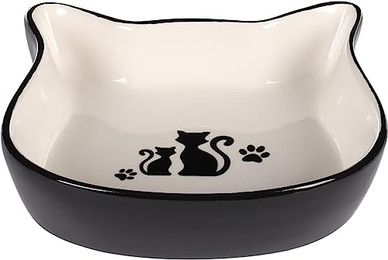 Produktbild von Flamingo Fress- und Trinknapf Nona Keramik Schwarz-Weiß - 250 ml