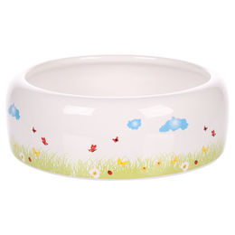 Produktbild von Flamingo Fressnapf Kiki Keramik weiß, Maße: 16 x 16 x 5,5 cm