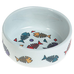 Produktbild von Flamingo Fressnapf Porzellan Color Fish, Durchmesser: 13 cm