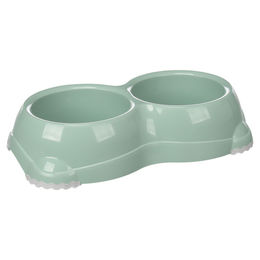 Produktbild von Flamingo Futter- und Trinknapf Combo Leno grün, Maße: 26 x 14,5 x 6 cm