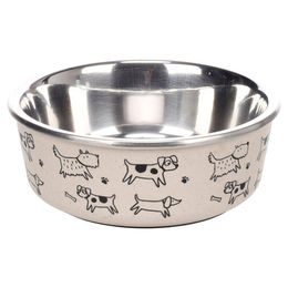 Produktbild von Flamingo Futter- und Trinknapf Jappie beige, Maße: 12 x 4,5 x 10 cm