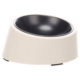 Produktbild von Flamingo Futter- und Trinknapf Kana beige/schwarz, Maße: 16,5 x 16 x 9 x 5,5 cm