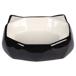Flamingo Futter- und Trinknapf Kubo Keramik schwarz/weiß - 180 ml – Bild 1 von 2