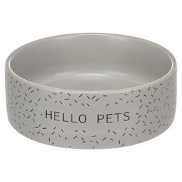 Produktbild von Flamingo Futter- und Trinknapf Lada rund grau für Katzen - 330 ml