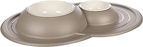 Flamingo Futter- und Trinknapf Maico Duo Dinner taupe - 0,6 l – Bild 1 von 3