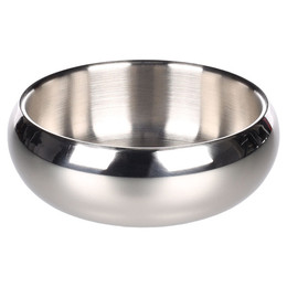 Produktbild von Flamingo Futter- und Trinknapf Muna silber für Katzen - 370 ml