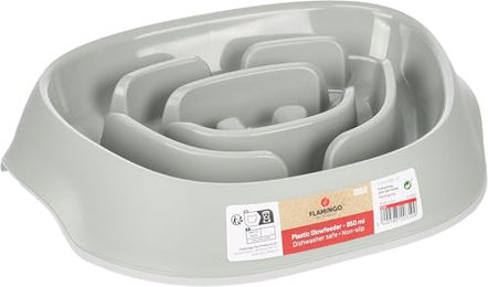 Flamingo Futter- und Trinknapf Slow Feeder Exqi Oval Grün - 950 ml – Bild 1 von 3