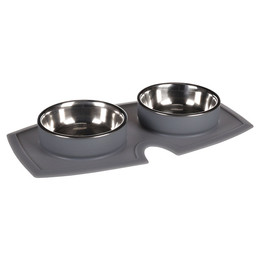 Produktbild von Flamingo Futter- und Trinknapf Spilla grau für Hunde - 210 ml