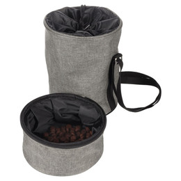 Produktbild von Flamingo Futterbehälter Buster mit Futternapf dunkelgrau - 4 l