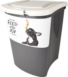 Produktbild von Flamingo Futterbehälter Futtertonne Pria grau/hellgrau