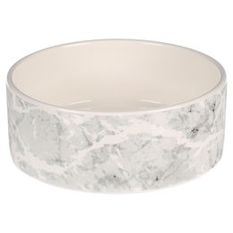 Flamingo Futternapf Marmi rund hellgrau Keramik - 0,9 l – Bild 1 von 2
