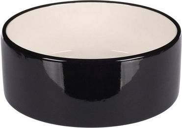 Produktbild von Flamingo Futternapf Rocky rund schwarz/weiß