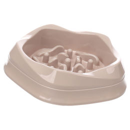 Produktbild von Flamingo Futternapf Slow Feeder Nambo taupe, Maße: 18,5 x 5 x 20 cm