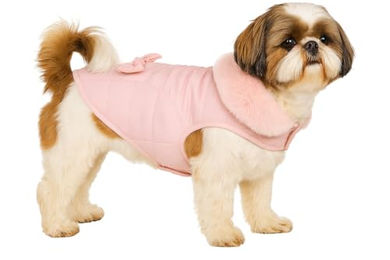 Flamingo Guzzi Jacke aus weichem Fleece mit Schleife für kleine Hunde - 1 Stk. – Bild 1 von 8