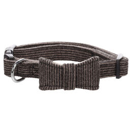 Flamingo Halsband mit Schleife Herbert dunkelbraun XS – Bild 1 von 4