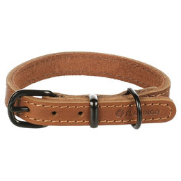 Flamingo Halsband Montana Leder Cognac XS/S – Bild 1 von 4
