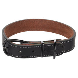 Flamingo Halsband Montana Leder schwarz Größe M-L – Bild 1 von 4