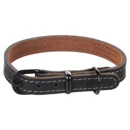 Flamingo Halsband Montana Leder schwarz Größe S – Bild 1 von 4