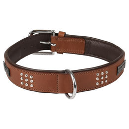 Flamingo Halsband Sedona Leder mit Nieten braun – Bild 1 von 4