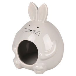 Flamingo Hamsterhäuschen Hopper Keramik grau – Bild 1 von 2