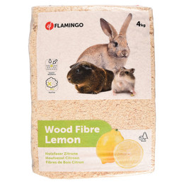 Produktbild von Flamingo Holzfaserstreu mit Zitronenduft - 4 kg