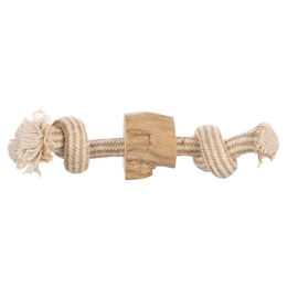 Flamingo HS Holz Java Block mit Seil Braun S – Bild 1 von 3