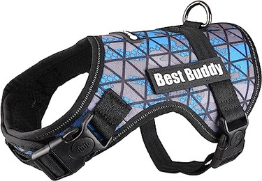 Produktbild von Flamingo Hunde-Geschirr Best Buddy Uranus blau/camouflage Grid