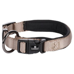 Flamingo Hunde-Halsband Abbi taupe – Bild 1 von 3