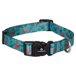 Produktbild von Flamingo Hunde-Halsband Samar grün mit Flamingo