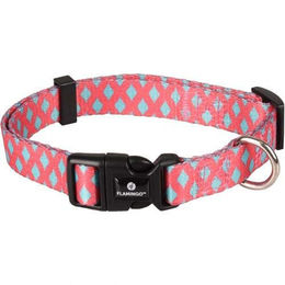 Produktbild von Flamingo Hunde-Halsband Sue rosa/grün