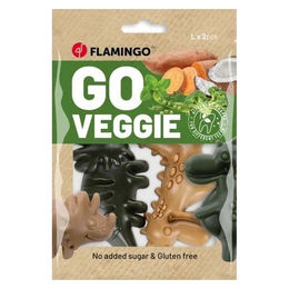 Produktbild von Flamingo Hunde Snacks Veggie Dino Grün & Weiß - 120 g