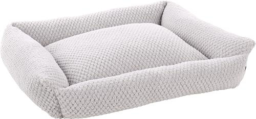 Flamingo Hundebett Jacquard rechteckig grau – Bild 1 von 5