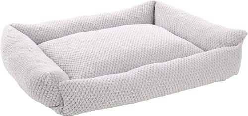 Flamingo Hundebett Jacquard rechteckig grau – Bild 1 von 5