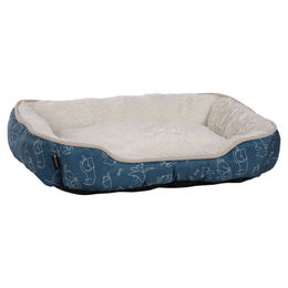 Produktbild von Flamingo Hundebett Lilly rechteckig blau, Maße: 50 x 40 x 12 cm