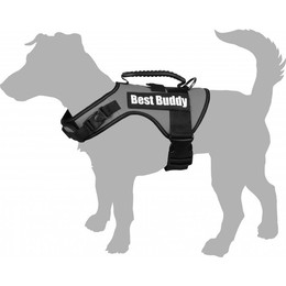 Produktbild von Flamingo Hundegeschirr Best Buddy Uranus Grüngelb L 70-90cm 50mm