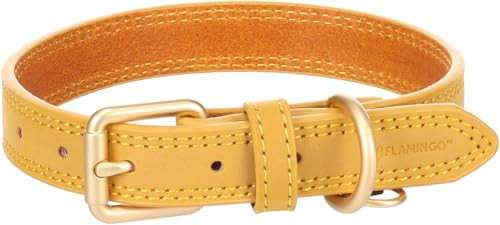 Produktbild von Flamingo Hundehalsband Virginia gelb S/M 31-39cm 20mm