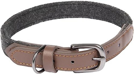 Flamingo Hundehalsband Yura Schwarz/Braun 31-39 cm 20 mm – Bild 1 von 2