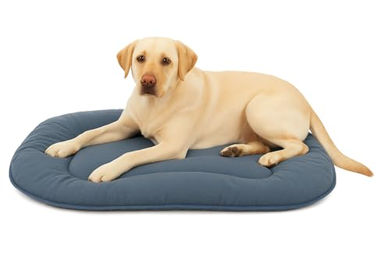 Flamingo Hundekissen Firenze dünn oval blau 77x54x3 cm – Bild 1 von 5