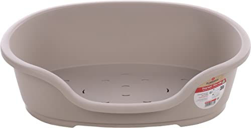 Flamingo Hundekorb Tuck oval aus Kunststoff grau – Bild 1 von 4