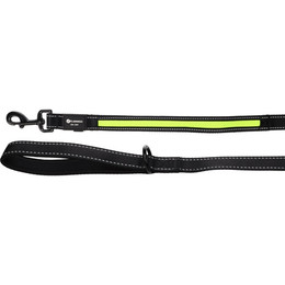 Produktbild von Flamingo Hundeleine Flitzy Schwarz/Gelb 130 cm mit LED - 1,3 m