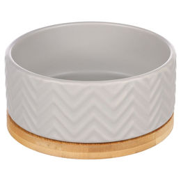 Flamingo Hundenapf Bianco Keramik rund grau - 0,99 l – Bild 1 von 8