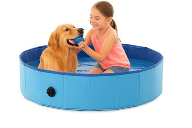 Flamingo Hundepool Doggy Splatter blau – Bild 1 von 7