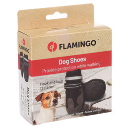 Produktbild von Flamingo Hundeschuhe Glea schwarz - 2 Stück, Größe: XXL