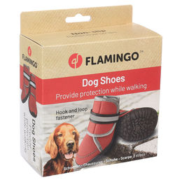 Produktbild von Flamingo Hundeschuhe Kajan rot - 2 Stück, Größe: L