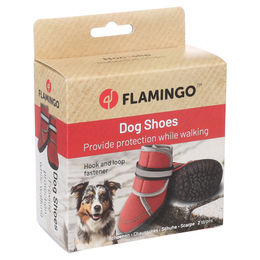 Produktbild von Flamingo Hundeschuhe Kajan rot - 2 Stück, Größe: M